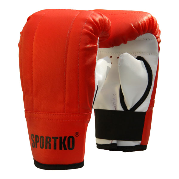 

Кожанные Снарядные Перчатки Sportko красные .ПК3 S/M