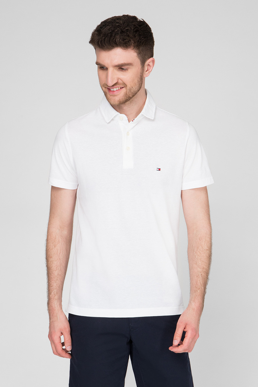 

Мужское белое поло Slim Fit Tommy Hilfiger L MW0MW13085