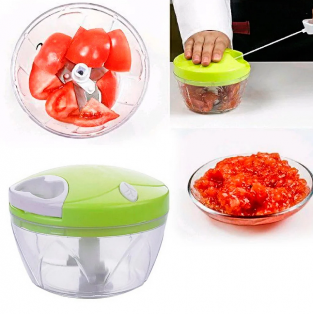 Универсальный ручной измельчитель Easy Spin Cutter для овощей, фруктов ...