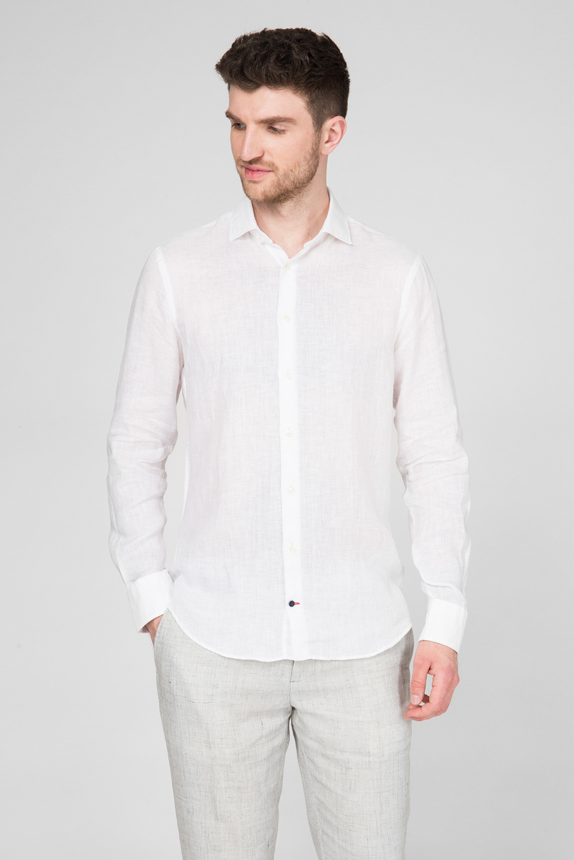 

Мужская белая льняная рубашка Slim Fit Tommy Hilfiger 43 TT0TT06796