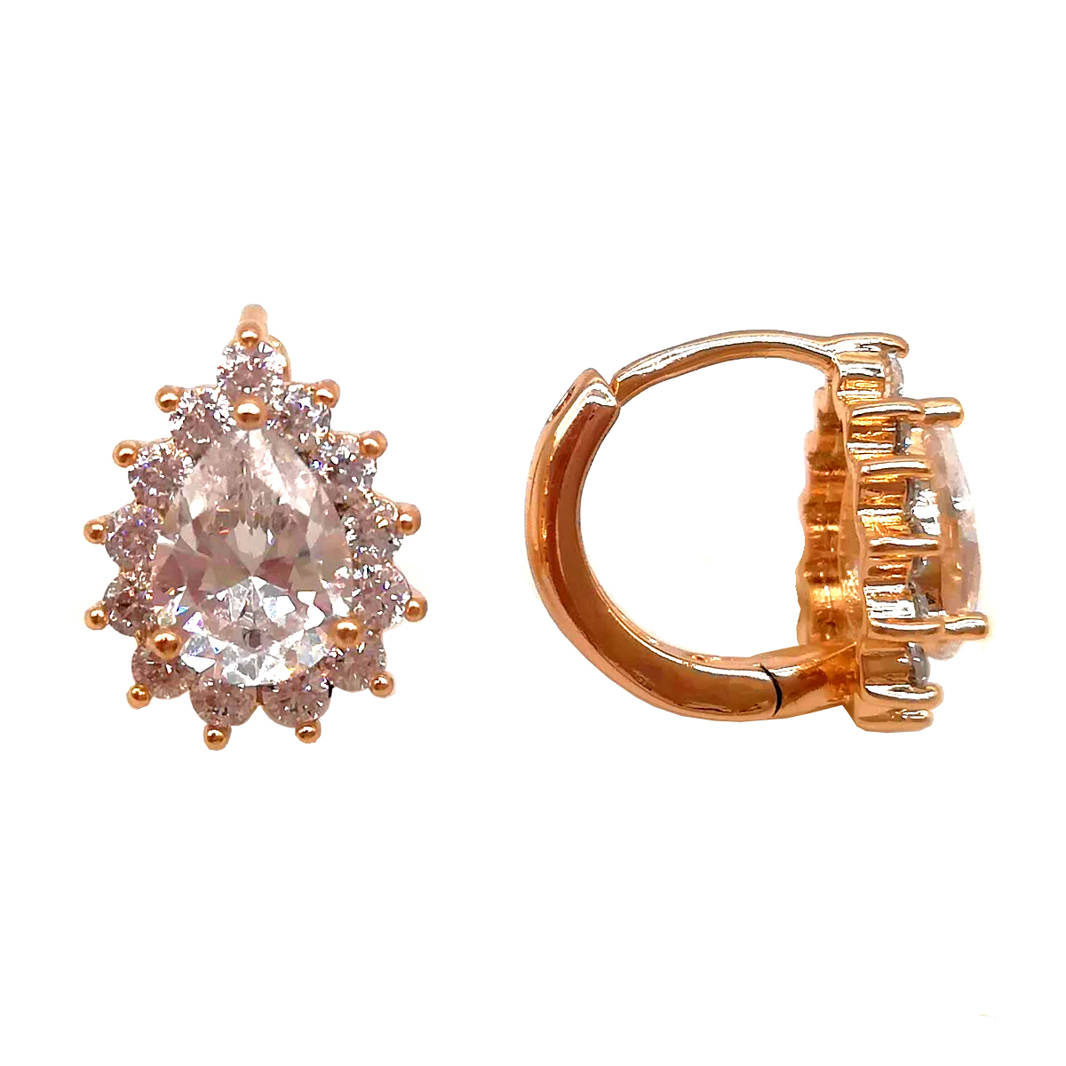 

Серьги Xuping из медицинского золота, фианиты, позолота 18К, 23808