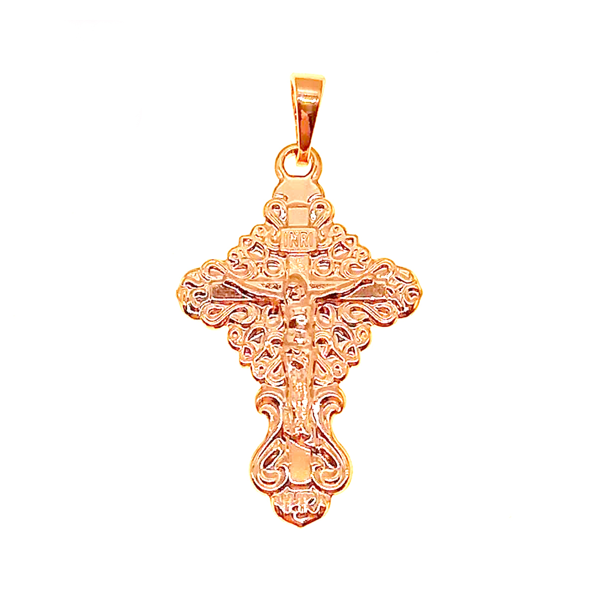 

Крестик из медицинского золота, позолота 18K, 42369