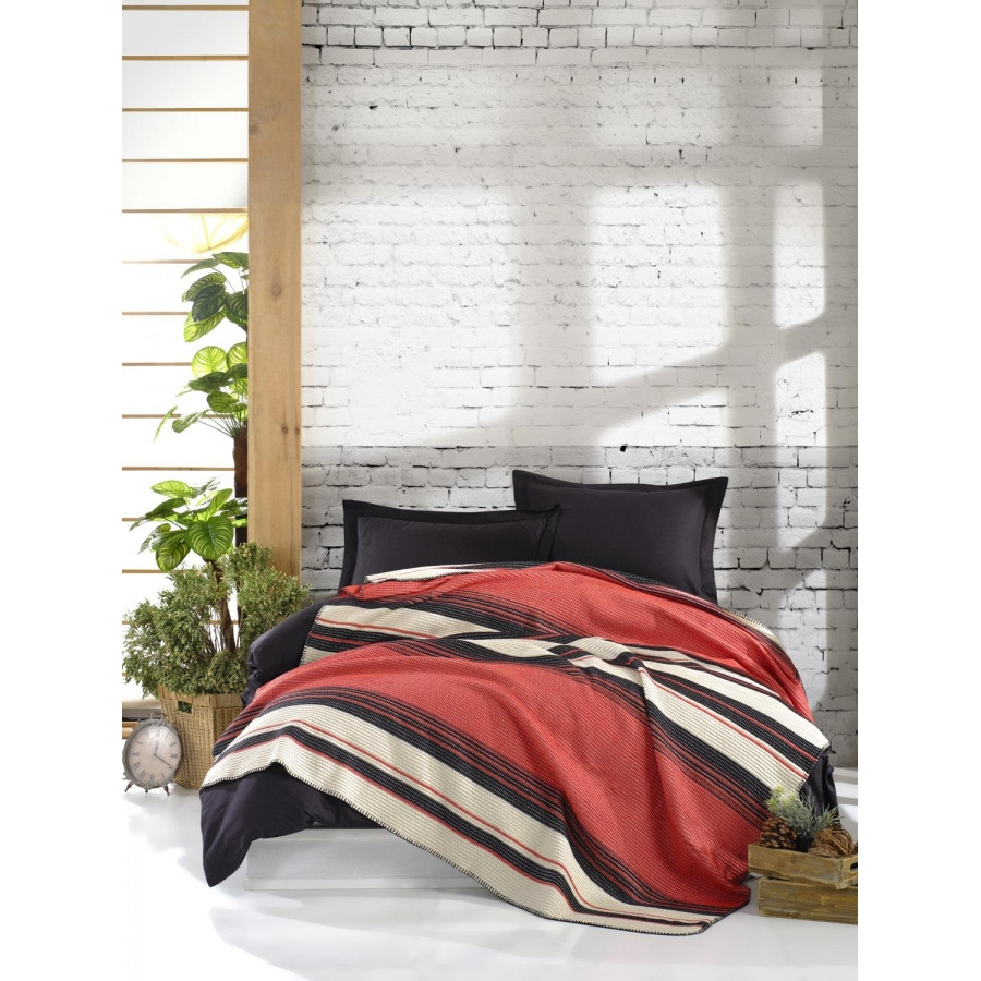 

Плед Eponj Home - Cizgili 180*220 Kirmizi красный