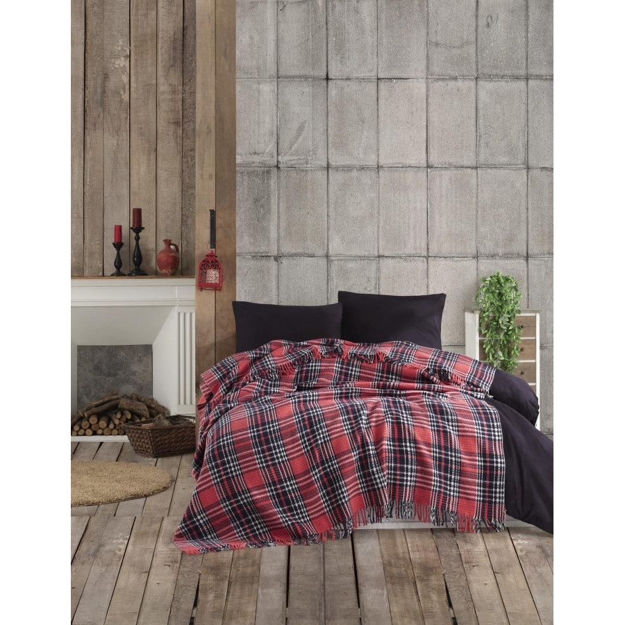 

Плед Eponj Home - Ekose 180*220 Fusya-Kiremit