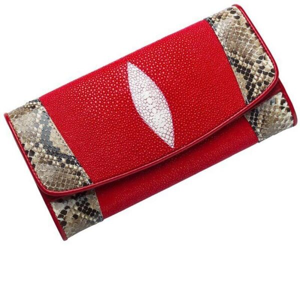 

Кошелек из кожи ската с питоном Ekzotic Leather stw01
