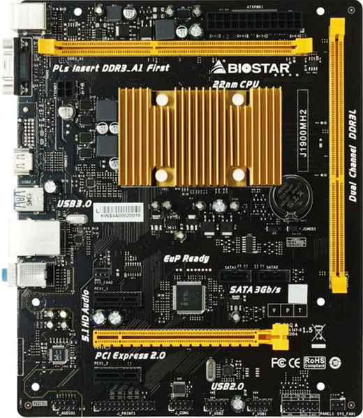 

Материнская плата Biostar J1900MH2 (Intel Celeron J1900, SoC, PCI-Ex16)