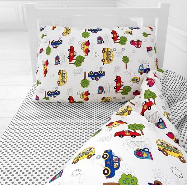 

Комплект постельного белья Машинки FOREST KIDS сатин 150х200 см