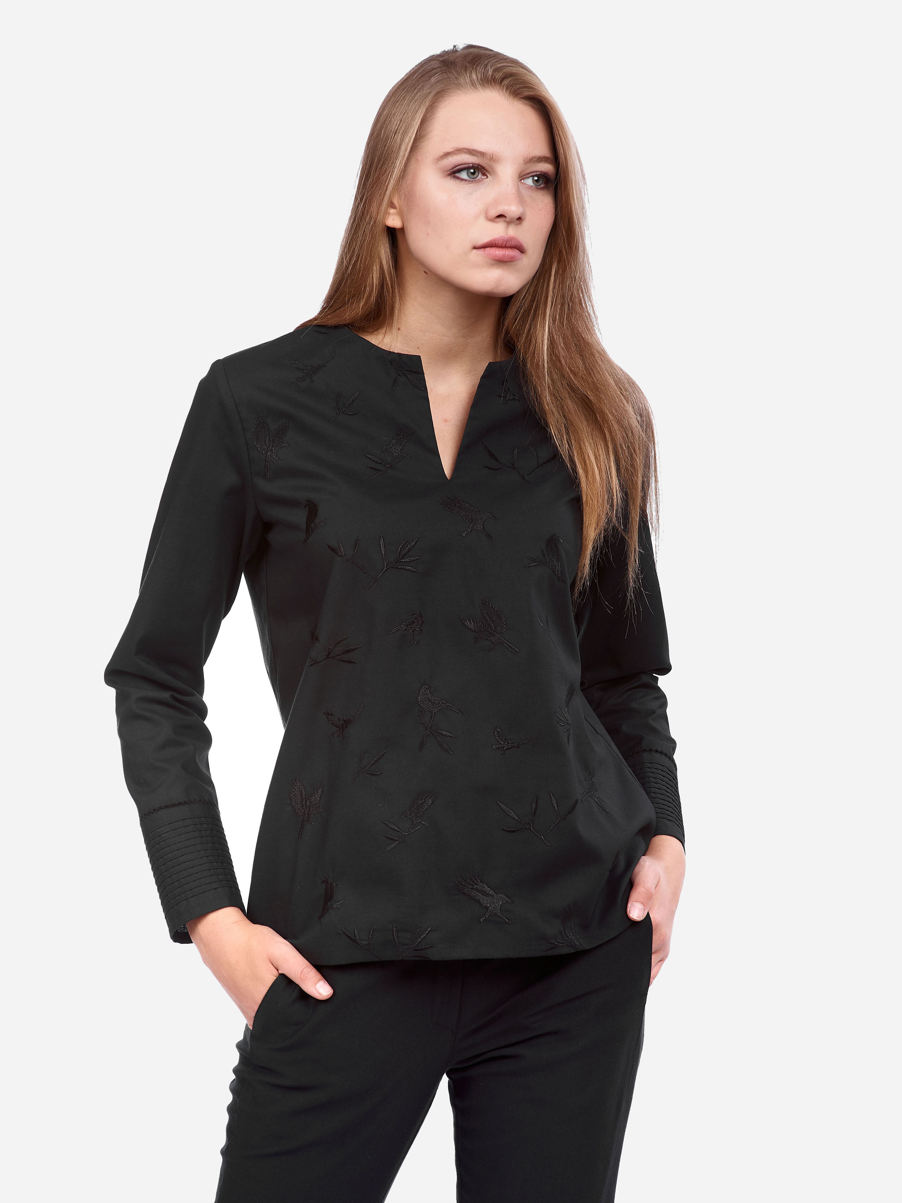 

Блузка Edelvika 323-19/00  Черная, Блузка Edelvika 323-19/00 XL Черная