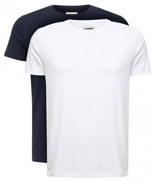 

Футболки твин-пак Wrangler 2 Pack Tee Regular Fit Синий/Белый S-00
