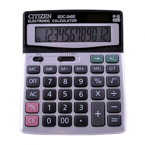 

Калькулятор электронный CITIZEN SDS- 240 , двойное питание на солнечной панели.