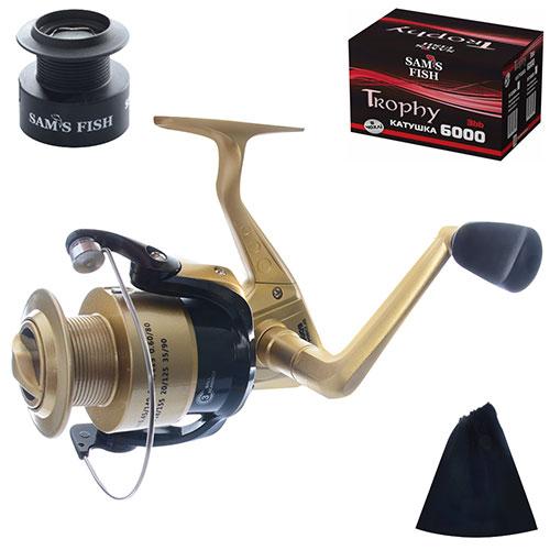 

Катушка рыболовная Sams Fish Trophy 6000 3BB SF23804 передний фр., пластиковая шпуля с дополнительной шпулей