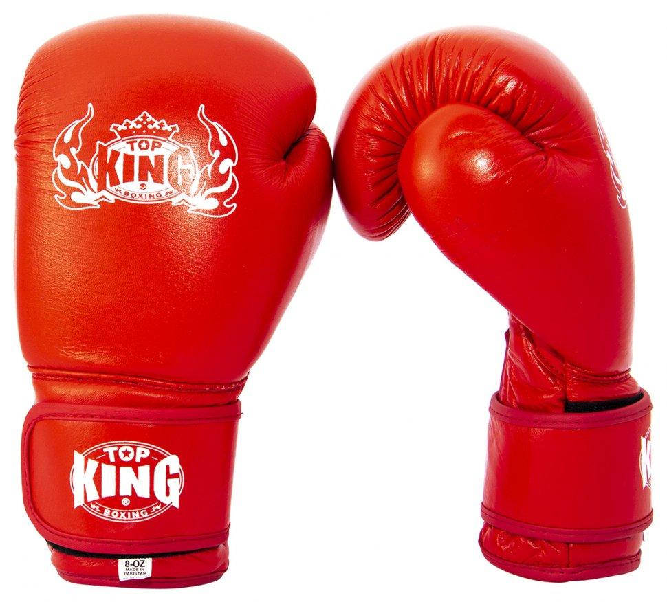 

Кожаные перчатки для бокса Maraton Top King # 10 OZ Красные