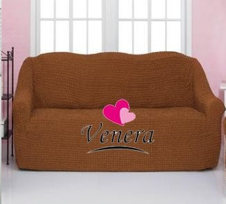 

Чехол натяжной на трехместный диван без оборки Venera 28-210 Темно-бежевый
