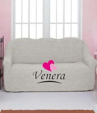 

Чехол натяжной на трехместный диван без оборки Venera 28-215 Серо-голубой