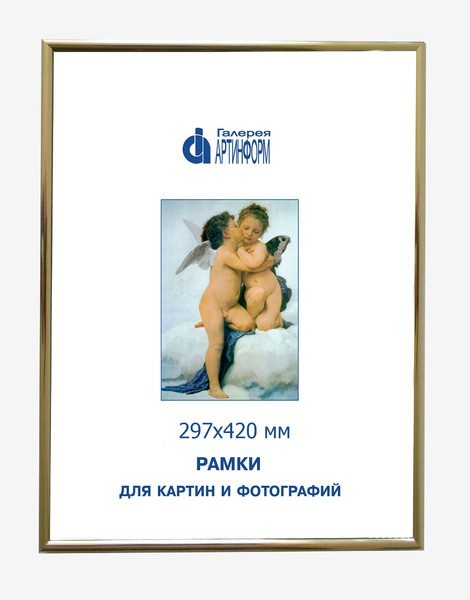

Фоторамка Галерея Артинформ Алюминий 29,7 х 42 см золотистая глянцевая