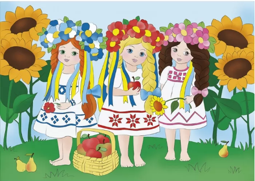 

Роспись по холсту. "Украиночки" 25*35см. 7152/3