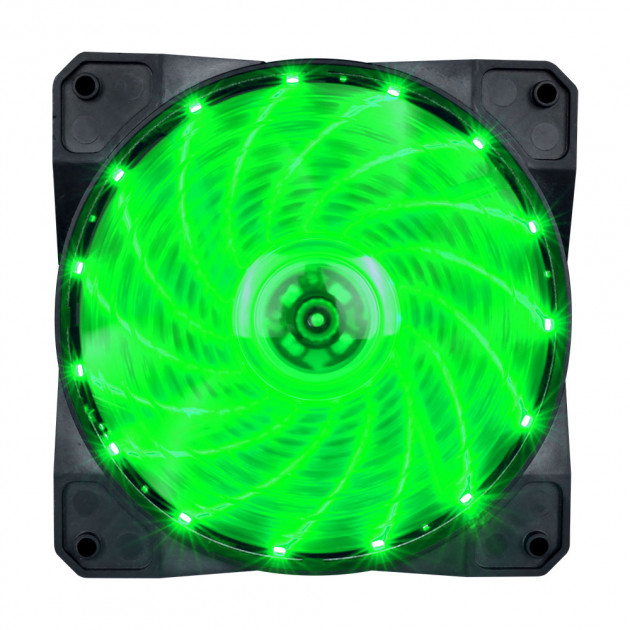 

Вентилятор 1stPlayer A1-15LED Green bulk; 120х120х25мм, molex