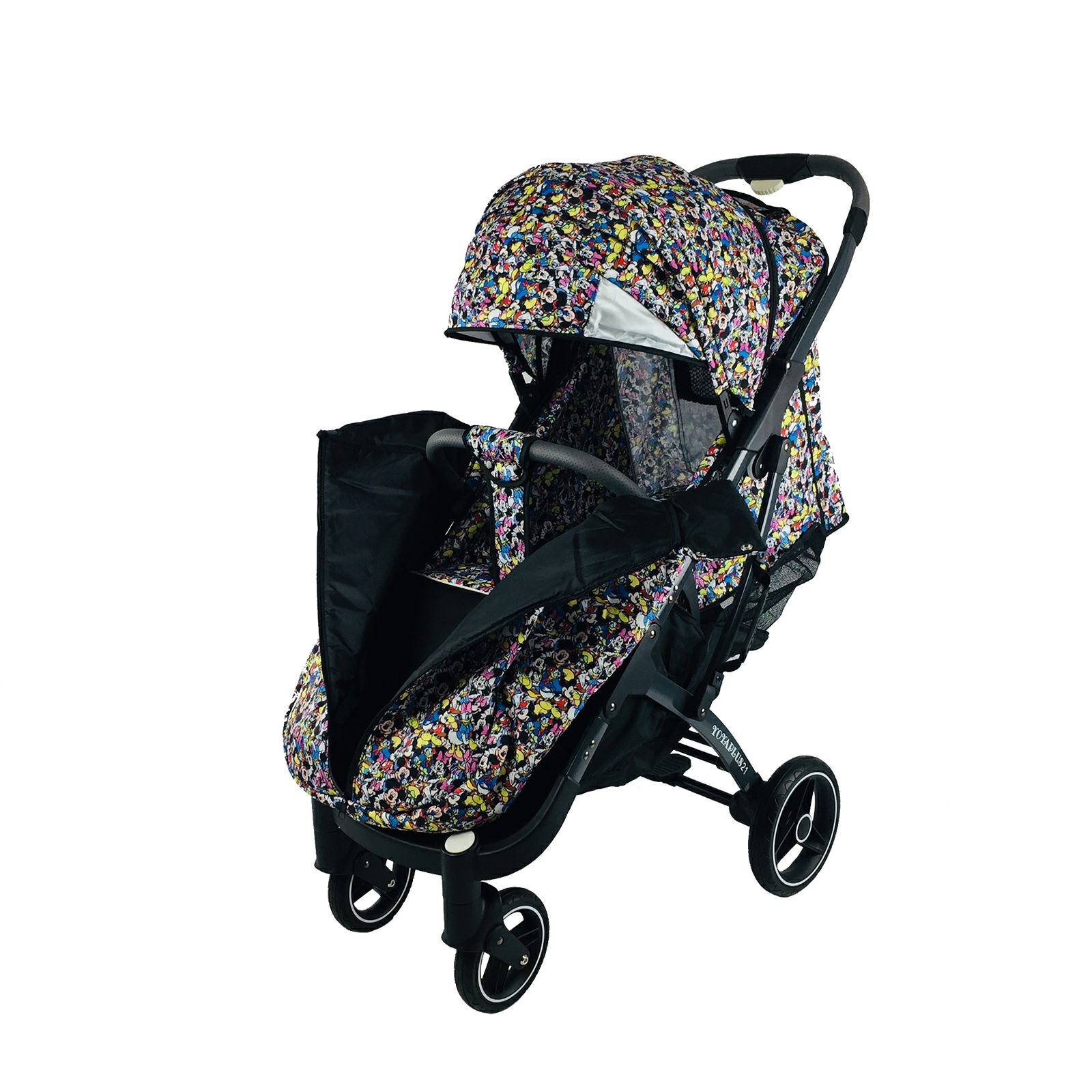 

Коляска Yoya Plus Pro-21 на молнии с Сумкой для мамы серой Disney mix