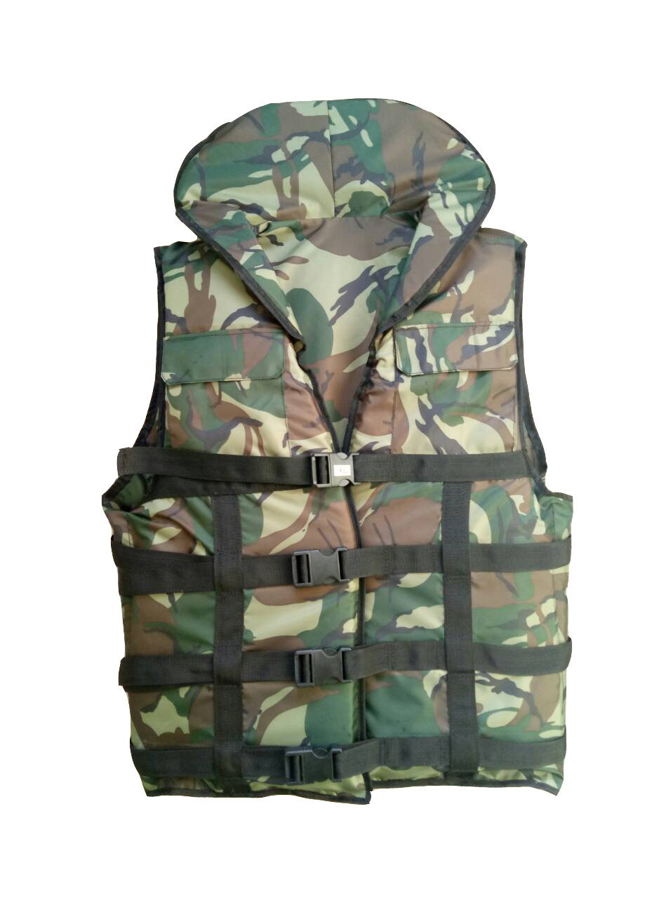 

Жилет страховочный с воротником LIFEVEST камуфляж 90-110 кг