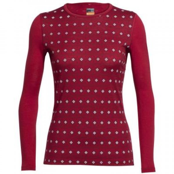 

Термофутболка Icebreaker Oasis LS Crewe Align WMN oxblood/snow S (103 478 601 S)
