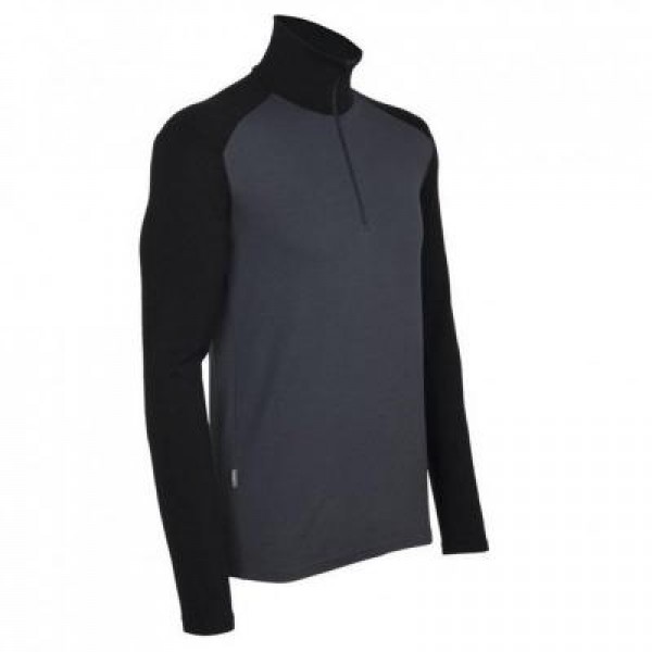 

Термофутболка Icebreaker BF 260 Tech LS Half Zip MEN monsoon/black L (100 484 D46 L)