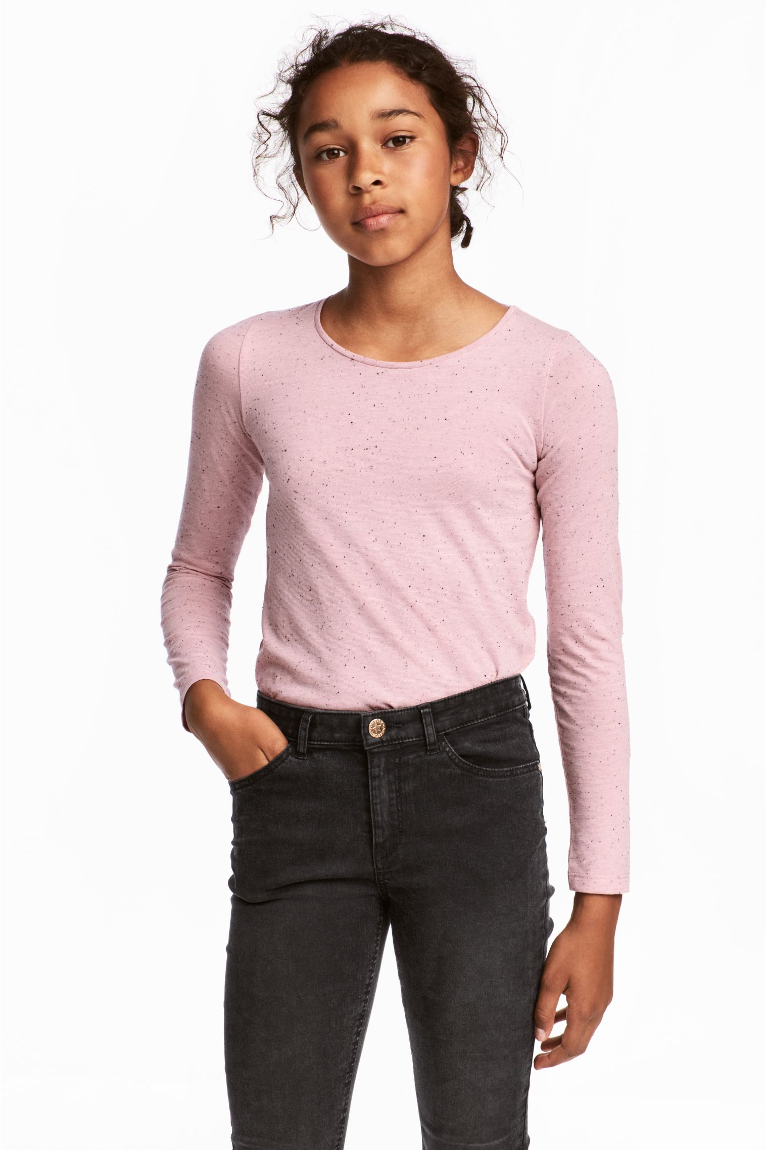 

Лонгслив H&M 170см розовый мергель 2849856