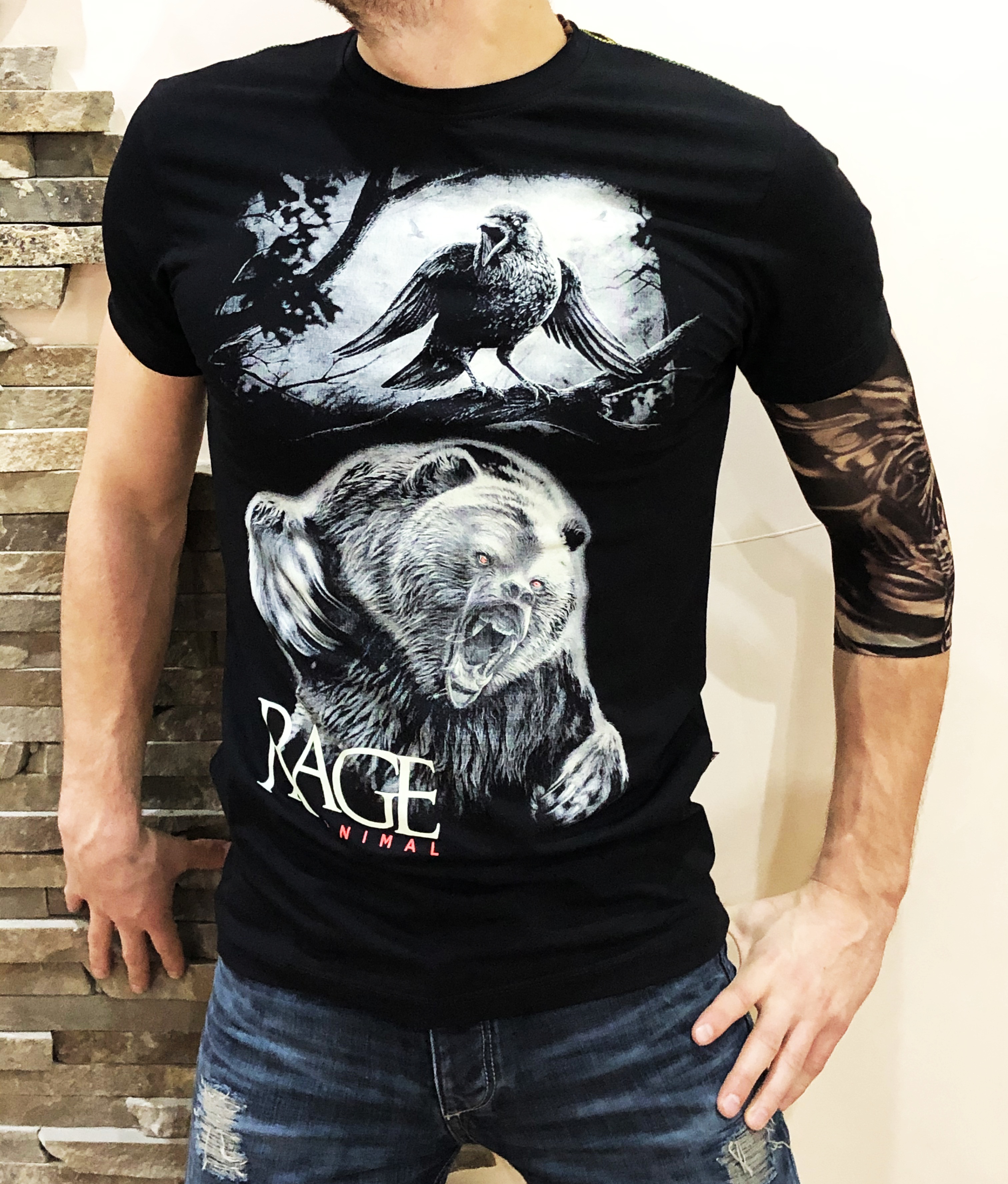 

Футболка Rage Animal  черная (F09, Футболка Rage Animal L черная (F09)