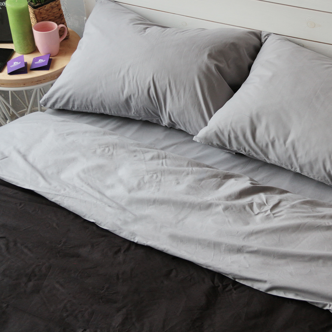 

Комплект постельного белья из поплина "Вдохновение". Размер евро, простынь классическая, для евро-подушки