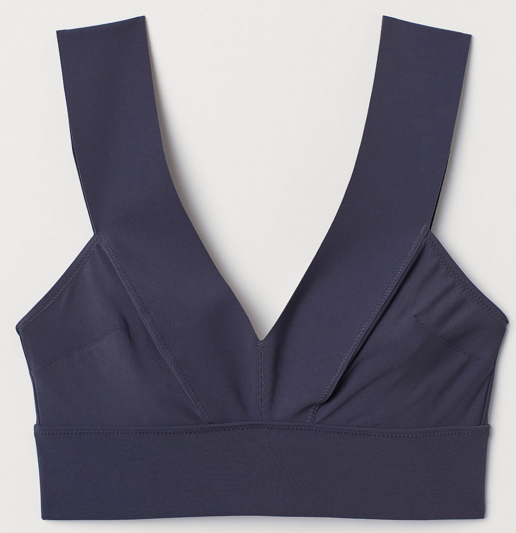

Верхняя часть купальника H&M 5909199 32 Темно-серая с голубым