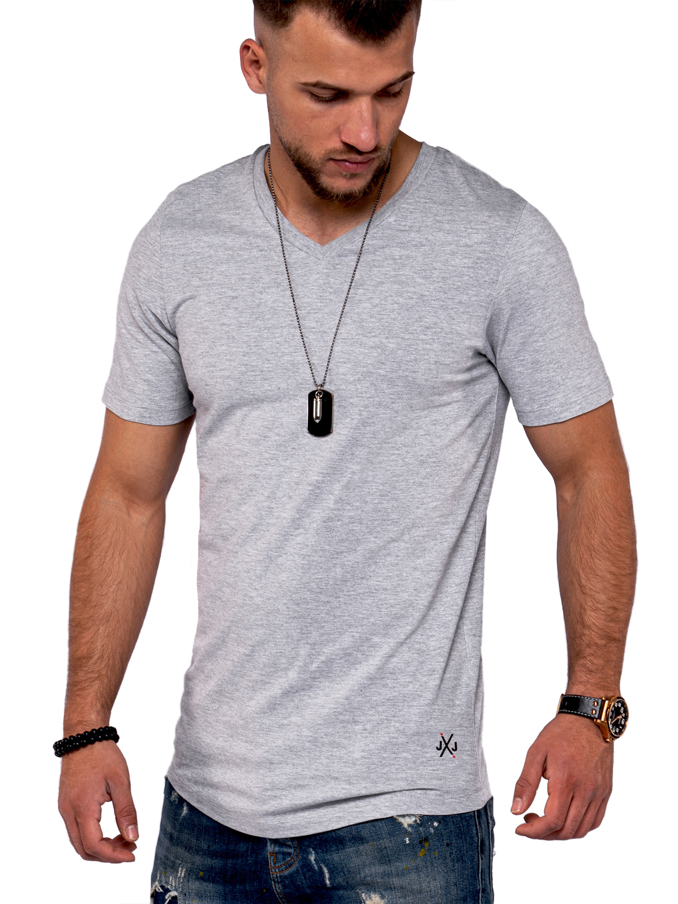 

Футболка Jack & Jones Light Grey Melange  светло-серый, Футболка Jack & Jones Light Grey Melange M светло-серый