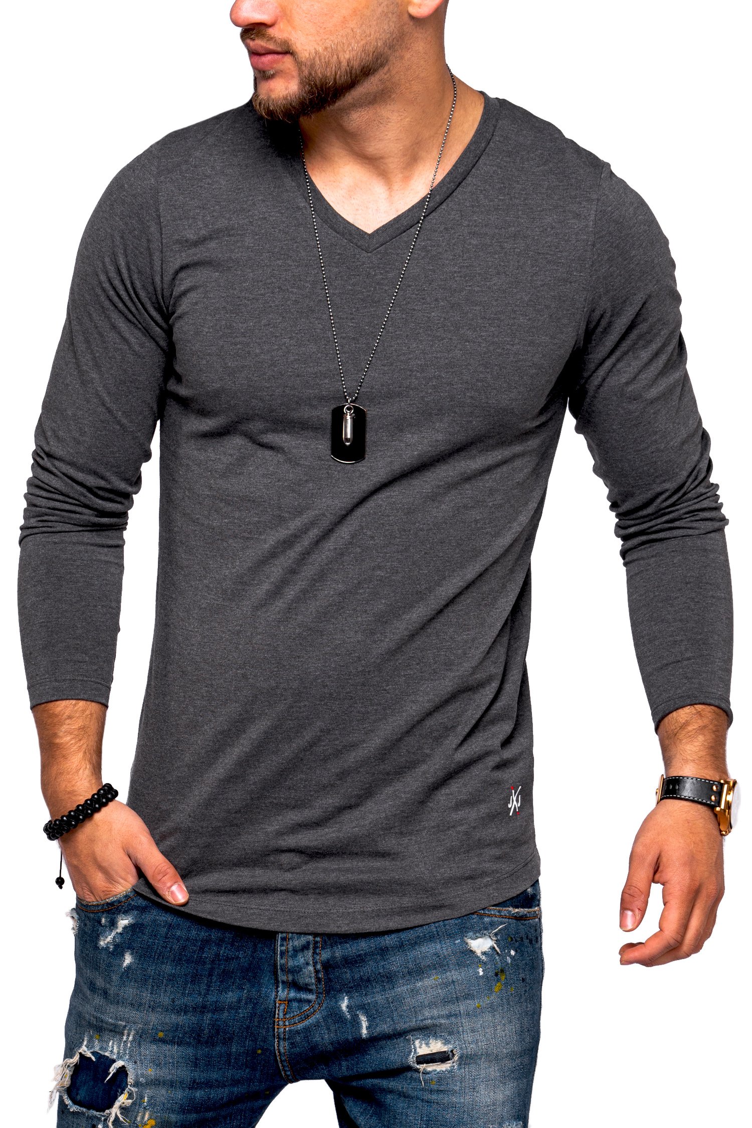 

Лонгслив Jack & Jones Dark Grey Melange XXL темно-серый