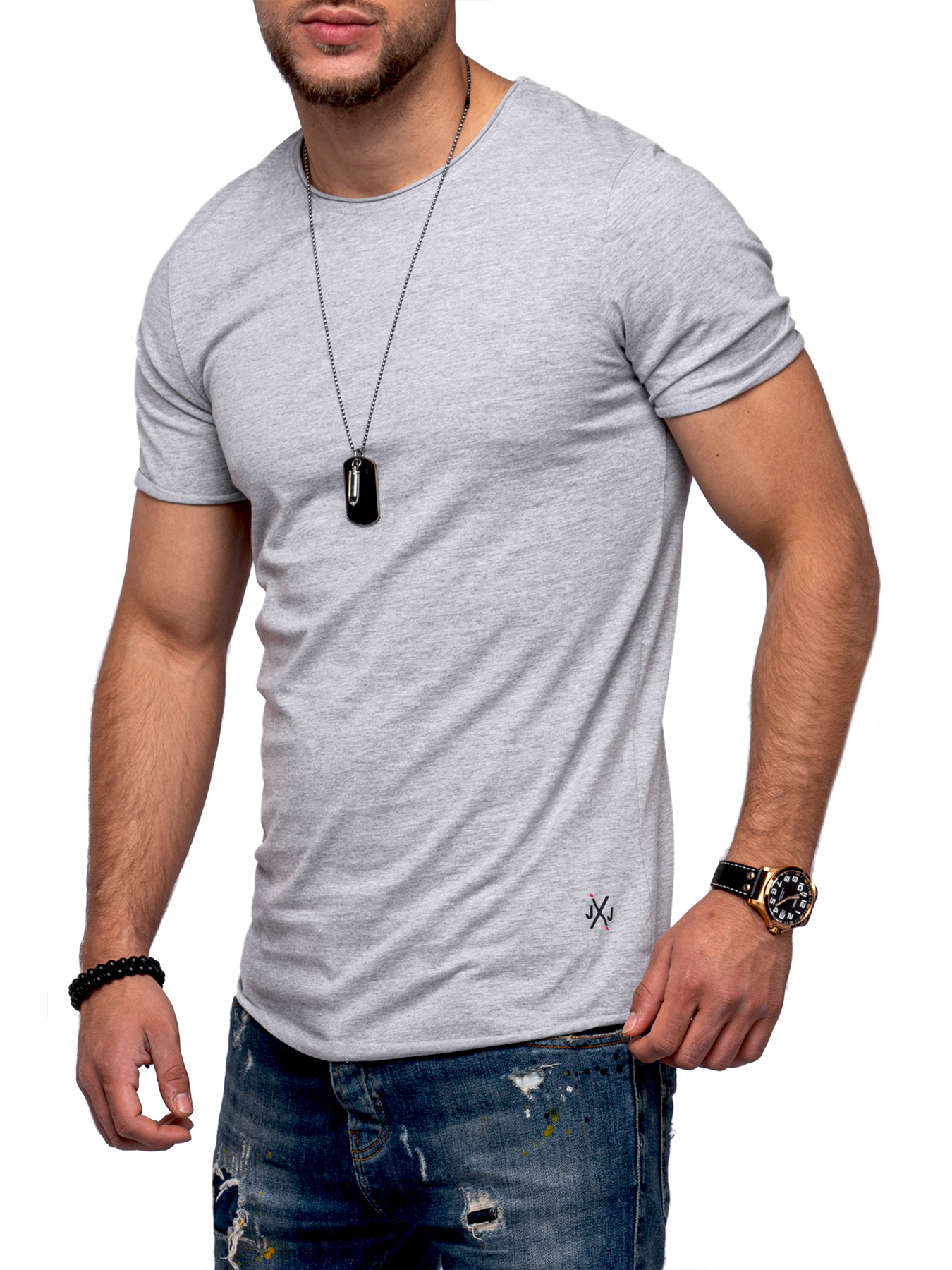 

Футболка Jack & Jones Light Grey Melange 3XL светло-серый