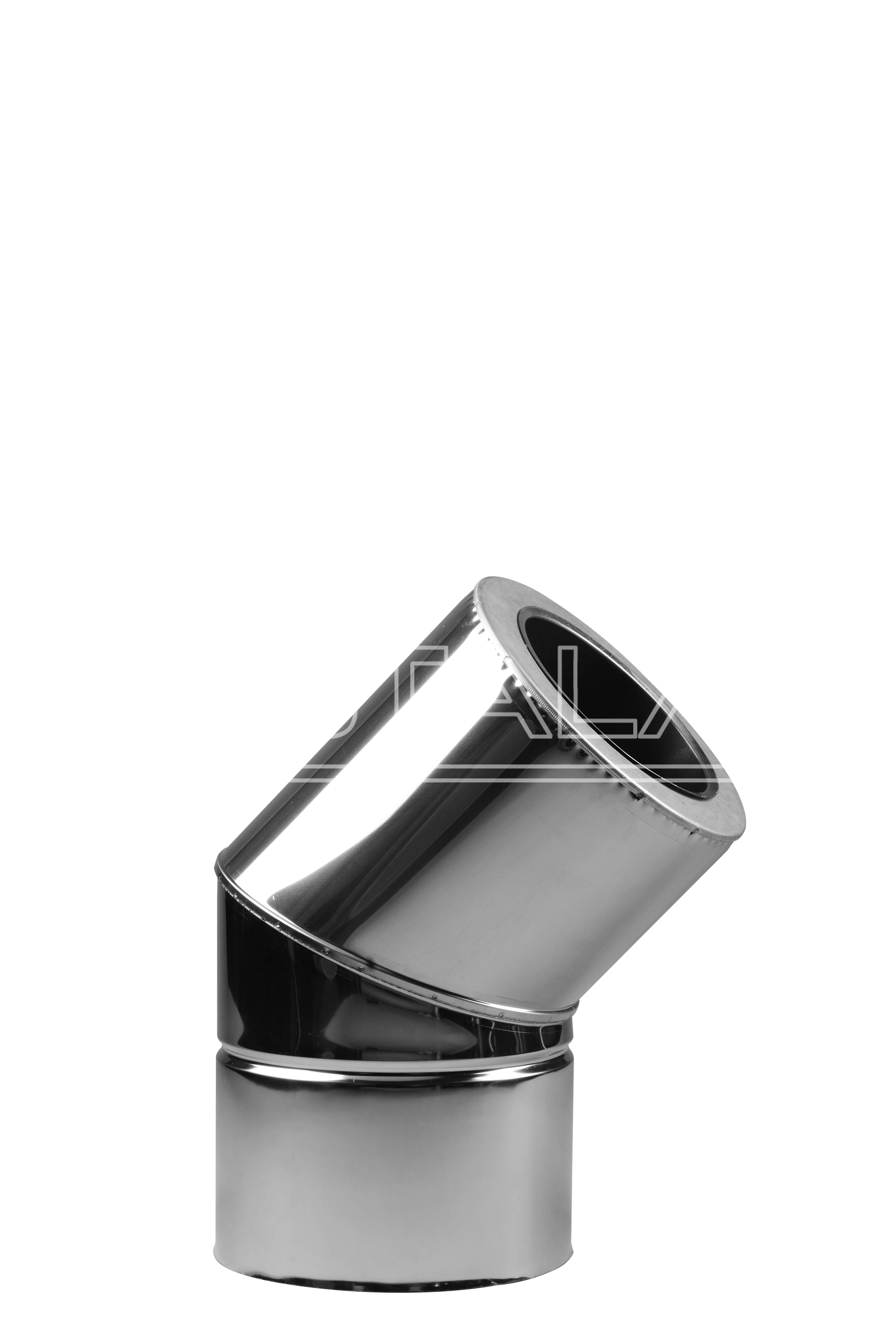 

Колено двустенное 45° STALAR Standart thermo AISI 304 нерж/нерж диаметр Ø200/260 толщина 0,5 мм