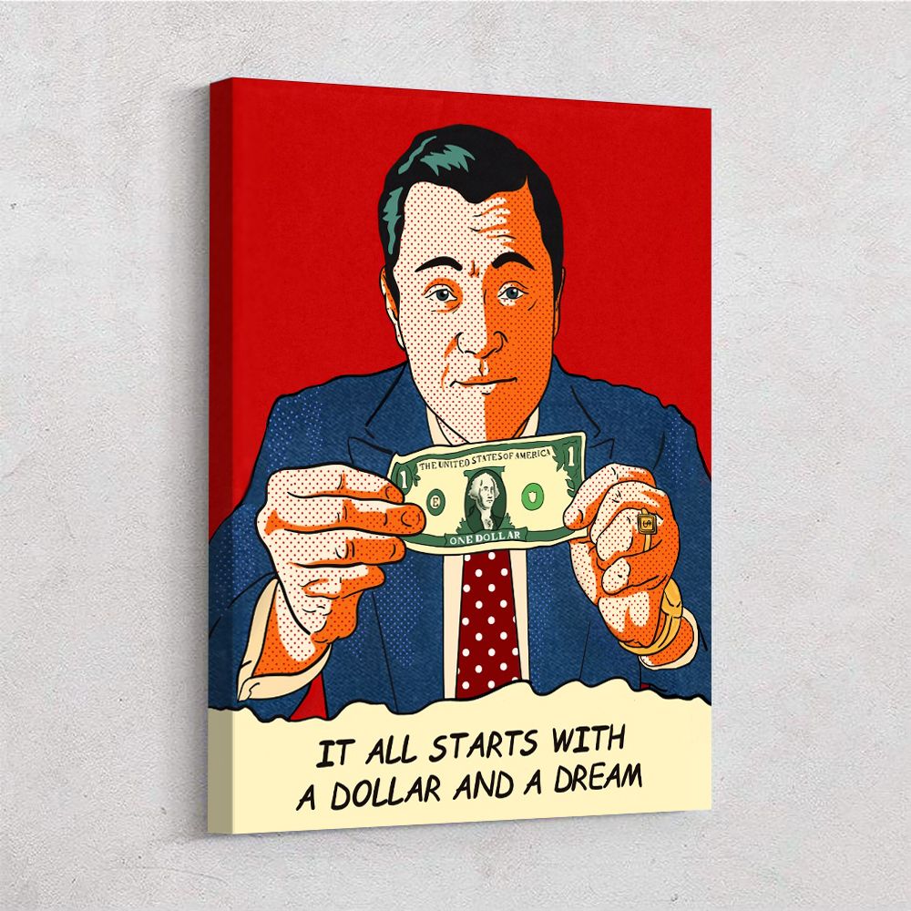 

Мотивационная картина Canvass "Волк с Wall Street" 150х100