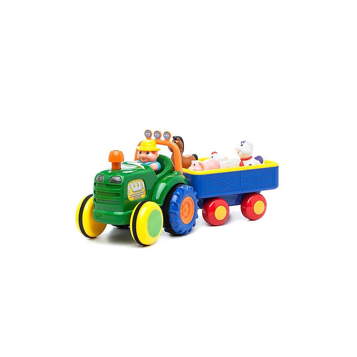 

Игрушка на колесах Kiddieland Трактор с трейлером (украинский) 024753