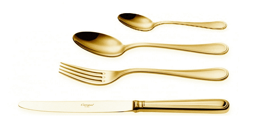 

Набір столових приладів Cutipol Sevigne Gold 24 предмета