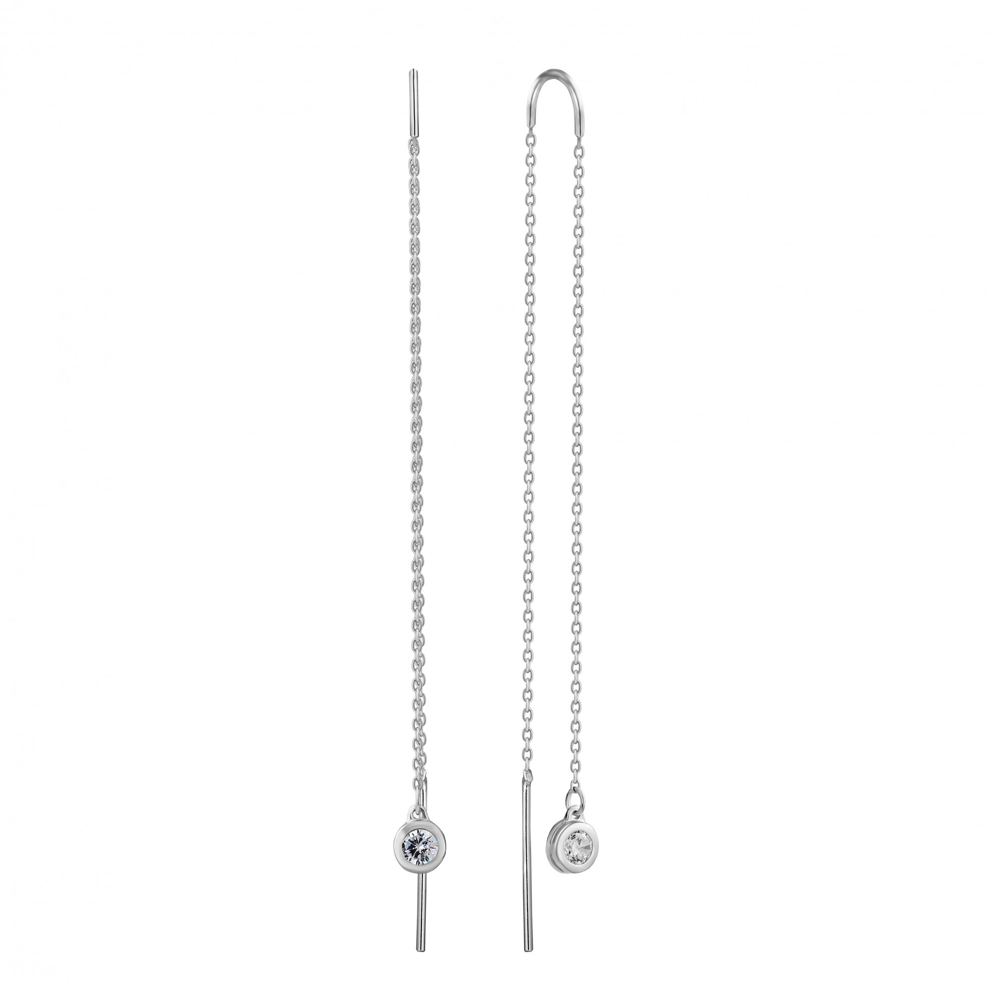 

Серебряные серьги-протяжки HARMONY c23150 бел c23150