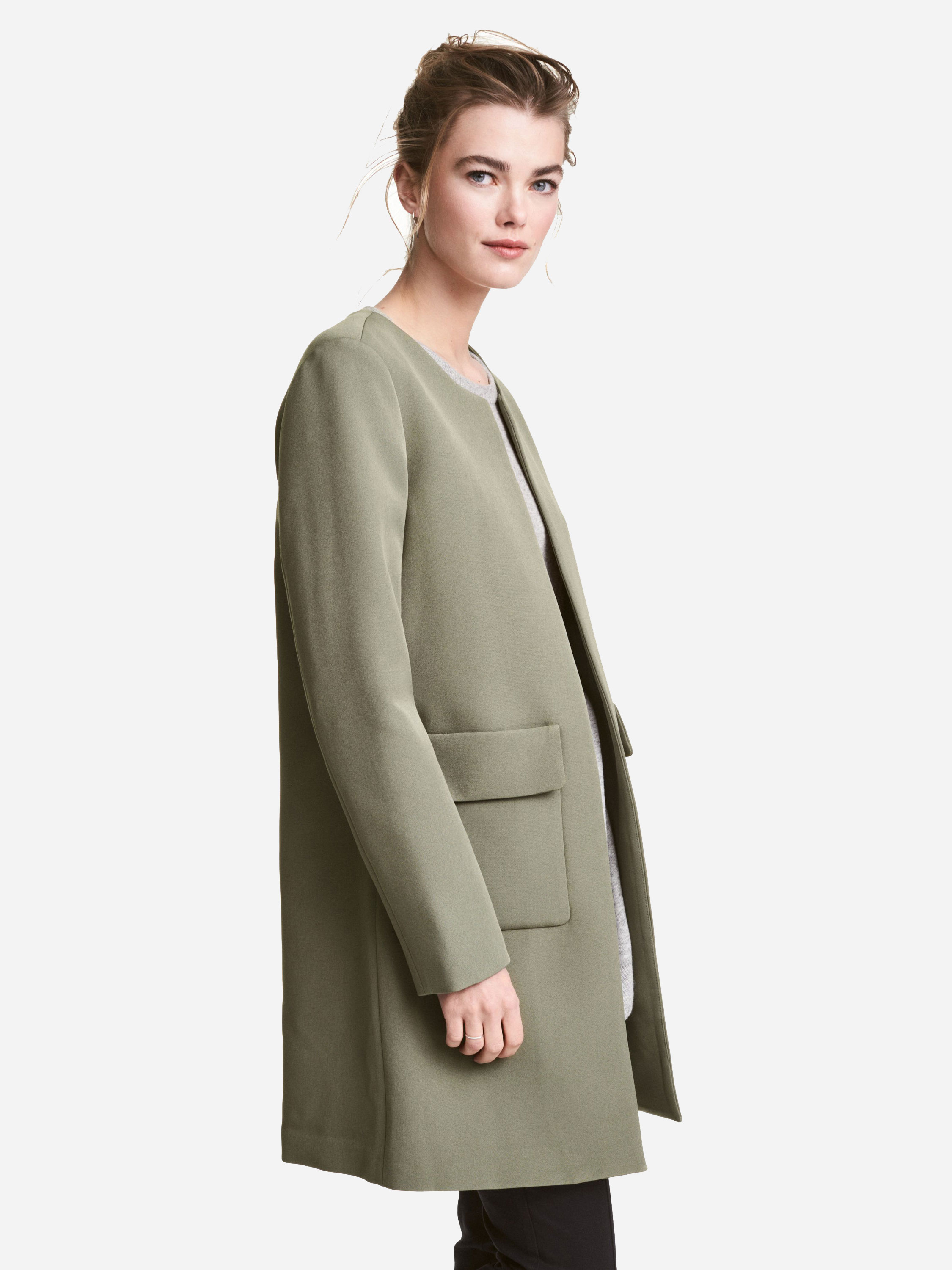 

Пальто H&M 4347785 44 Хаки