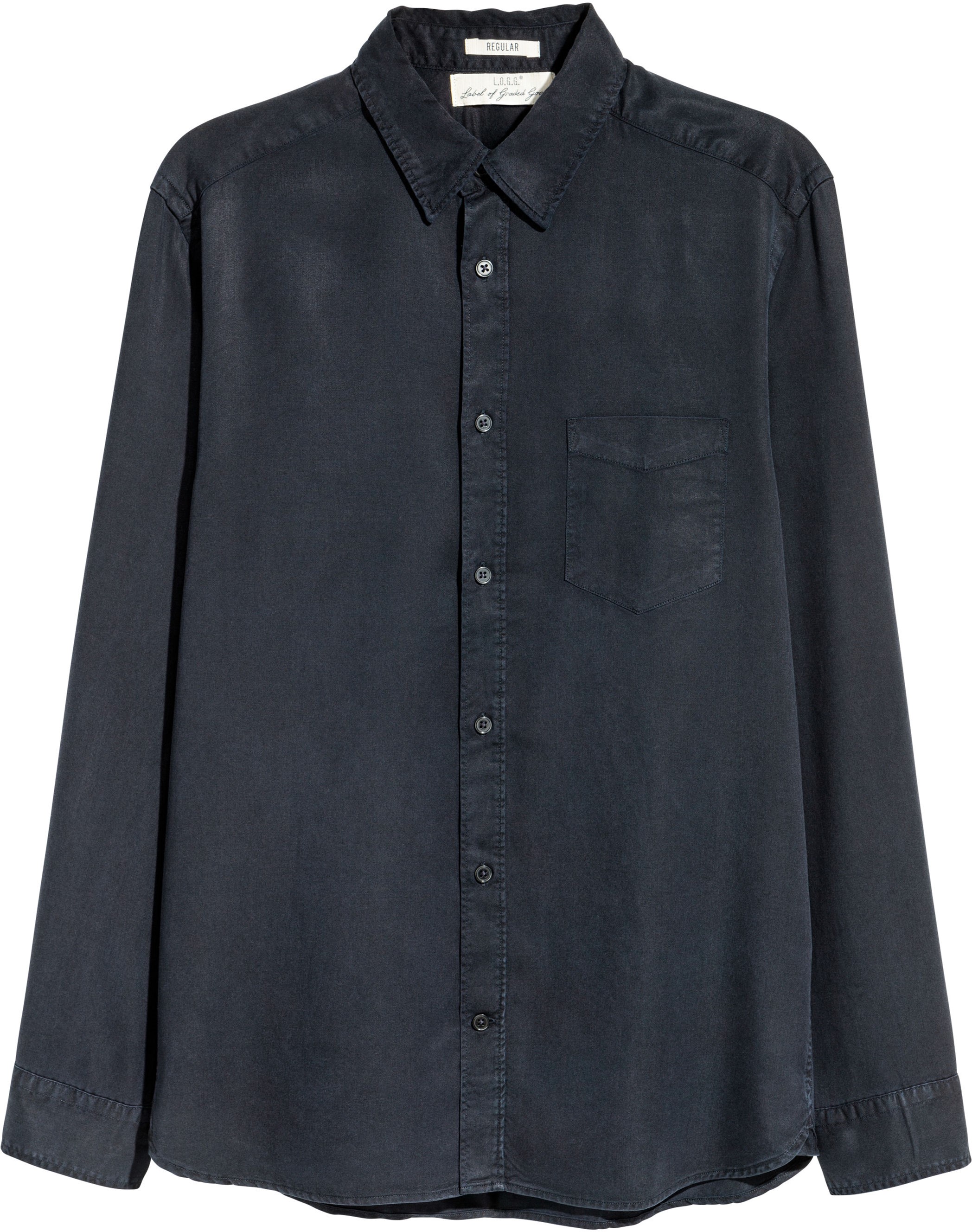 

Рубашка джинсовая H&M 4591425 S Темно-синяя