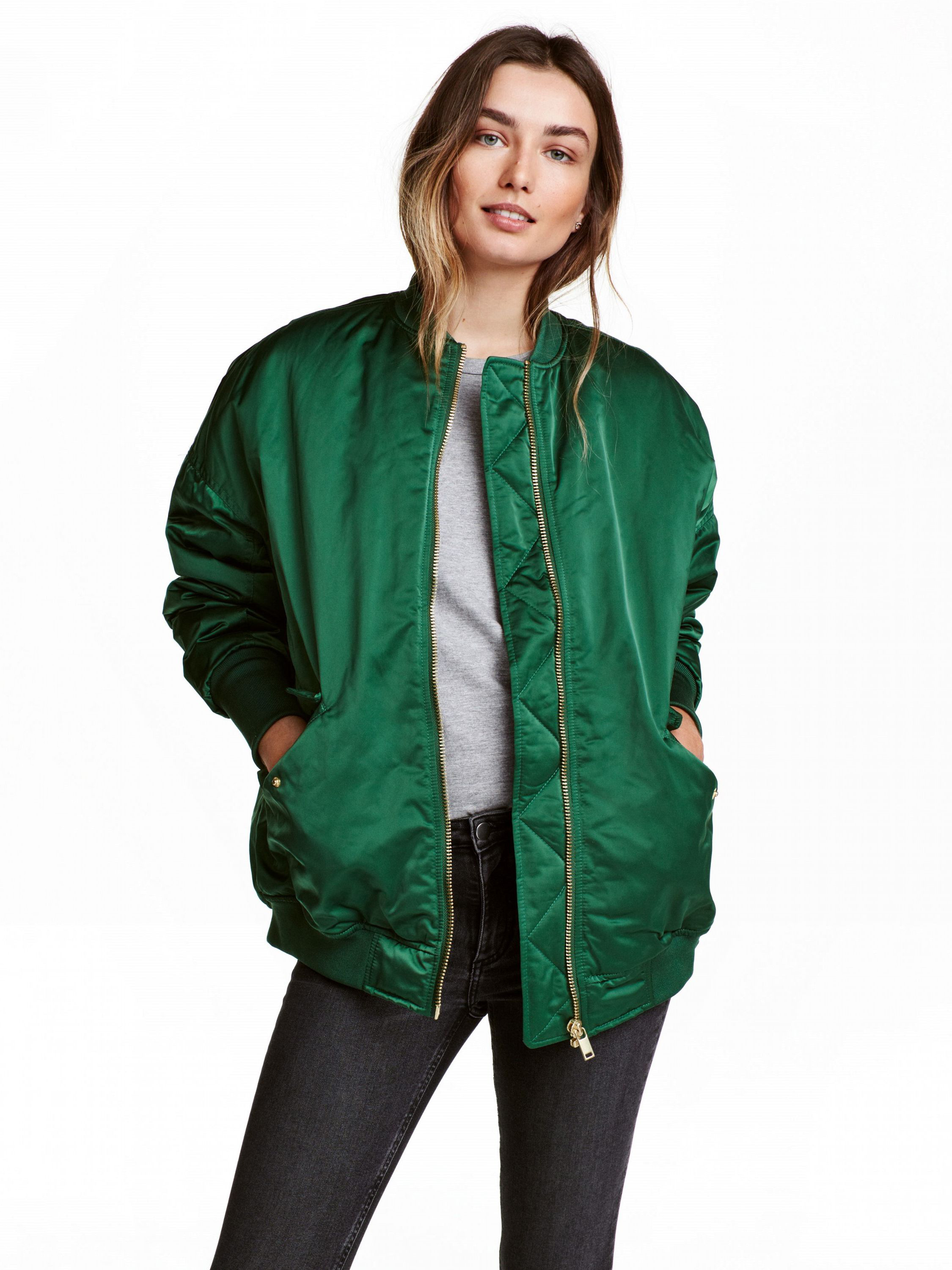 

Бомбер H&M 4762405 42 Зеленый