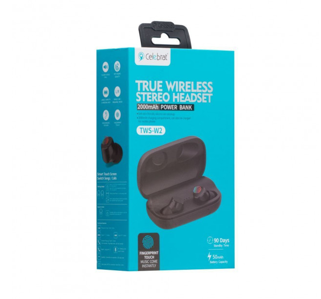 

Наушники Bluetooth стерео гарнитура Celebrat TWS-W2 Black
