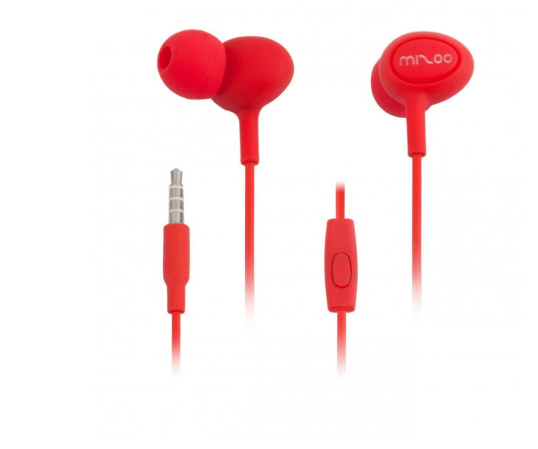 

Наушники проводные с микрофоном и кнопкой ответа для телефона Mizoo G10 Olives stereo red