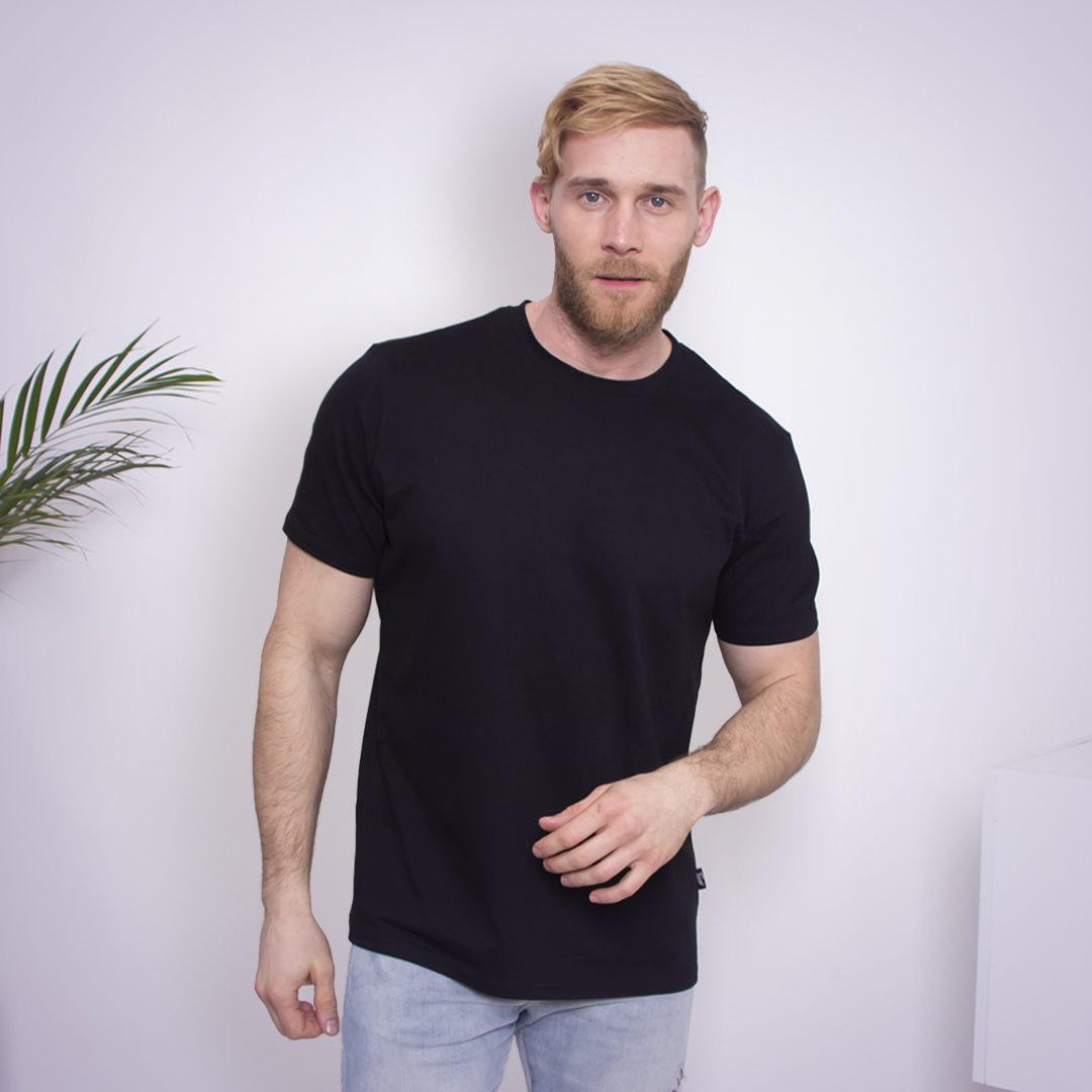 Мужская футболка базовая, однотонная TW0104 рXXL черная от продавца ...