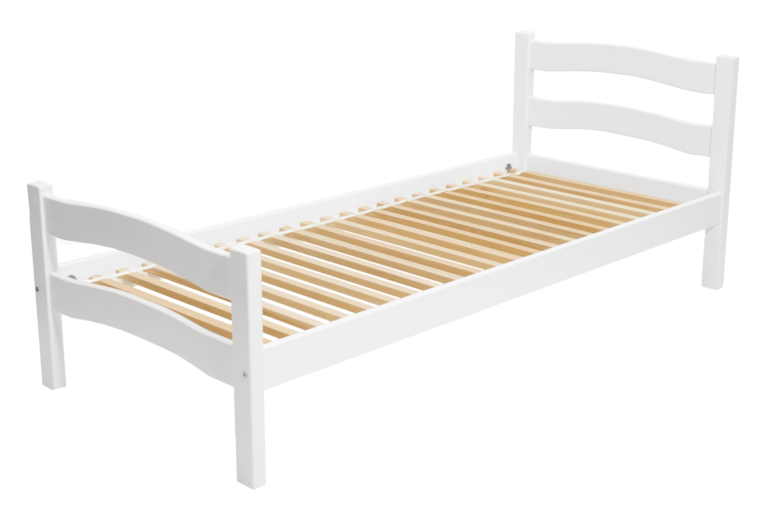 Односпальная подростковая кровать PARIS Goydalka белый (дерево/ламели .