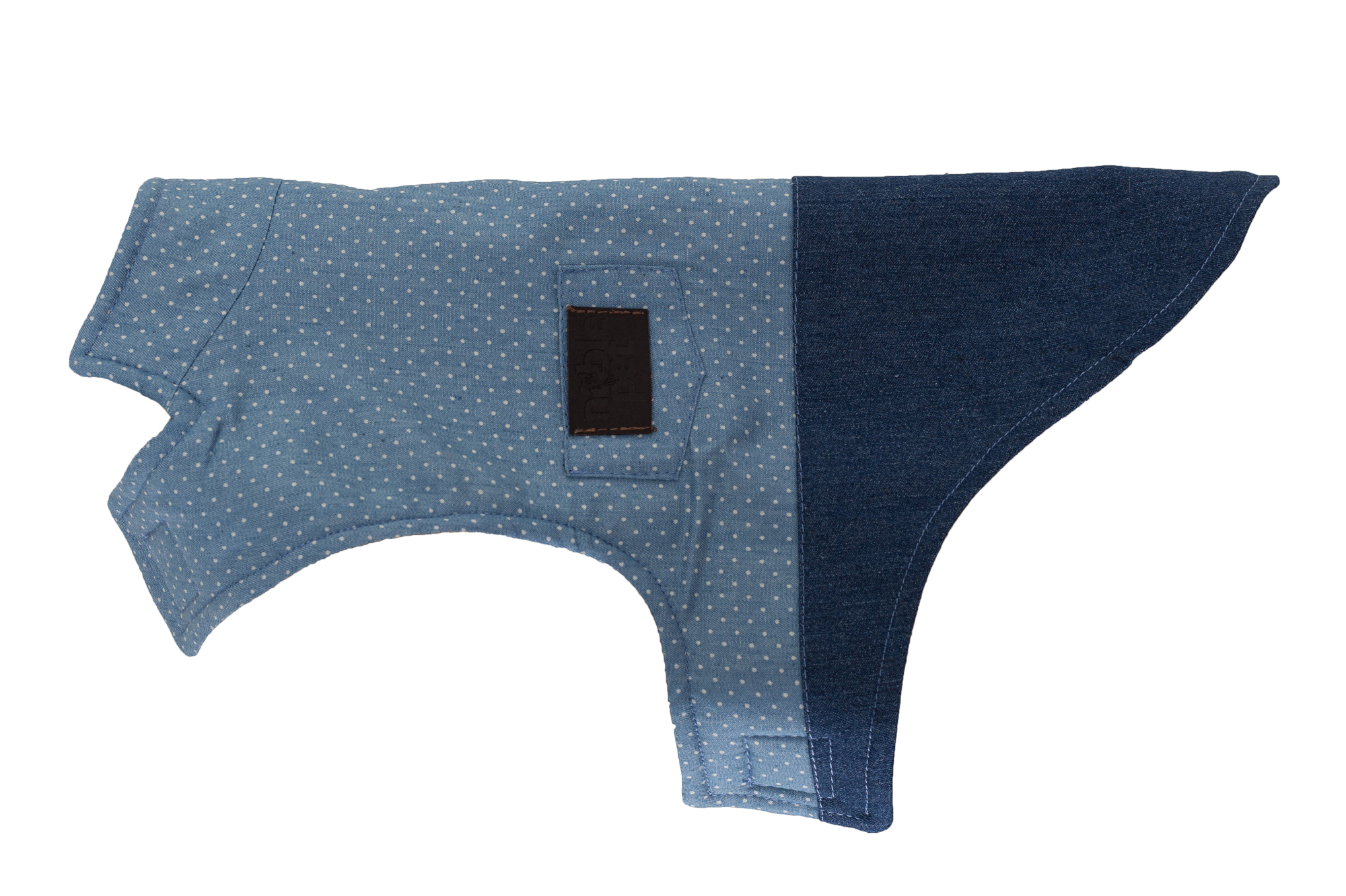 

Жилет на овчине для собак Noble Pet Norris M Синий горох джинс (N4102/M Polka Dot)