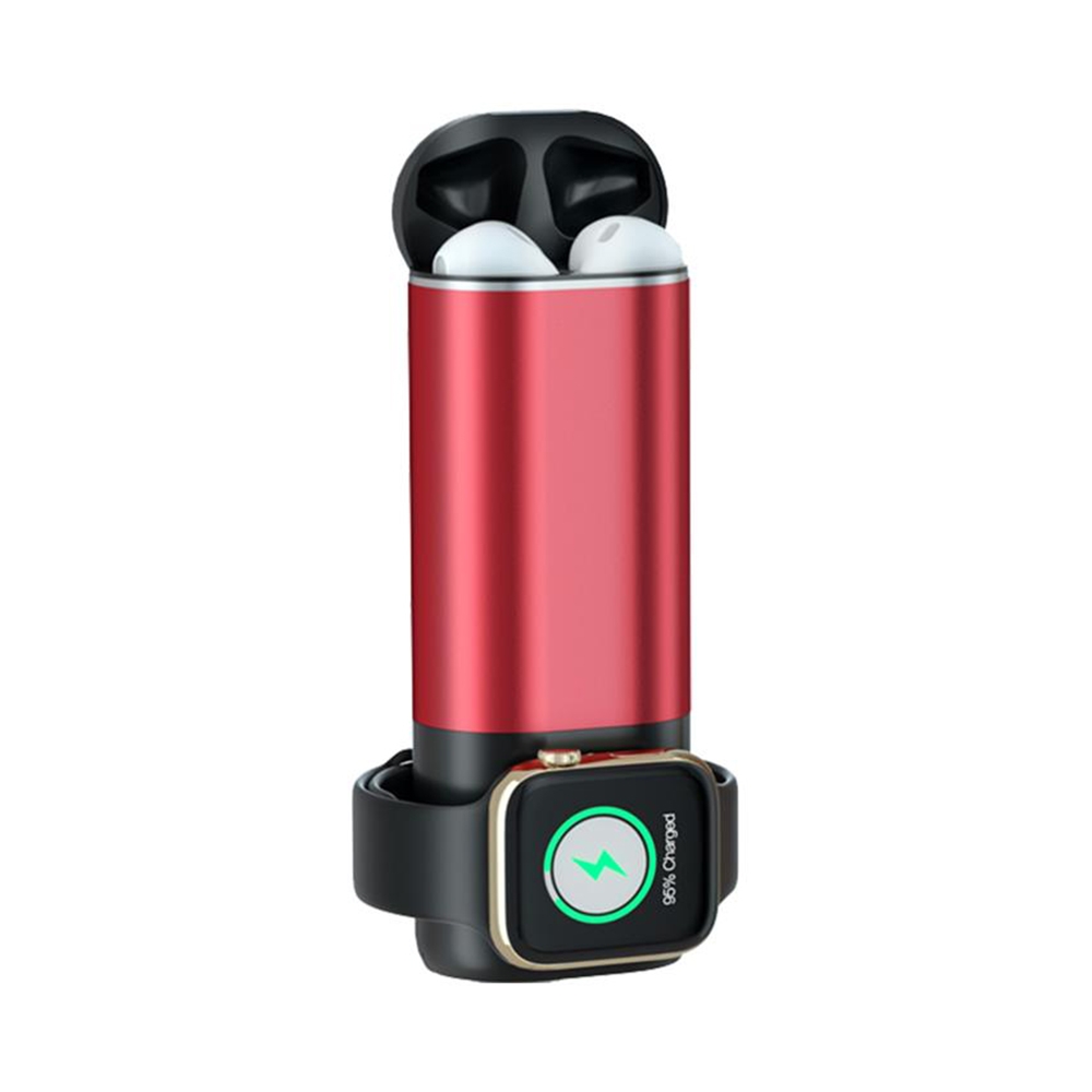 

Power Bank 3 в 1 для Iphone, Apple Watch и AirPods Красный Plus