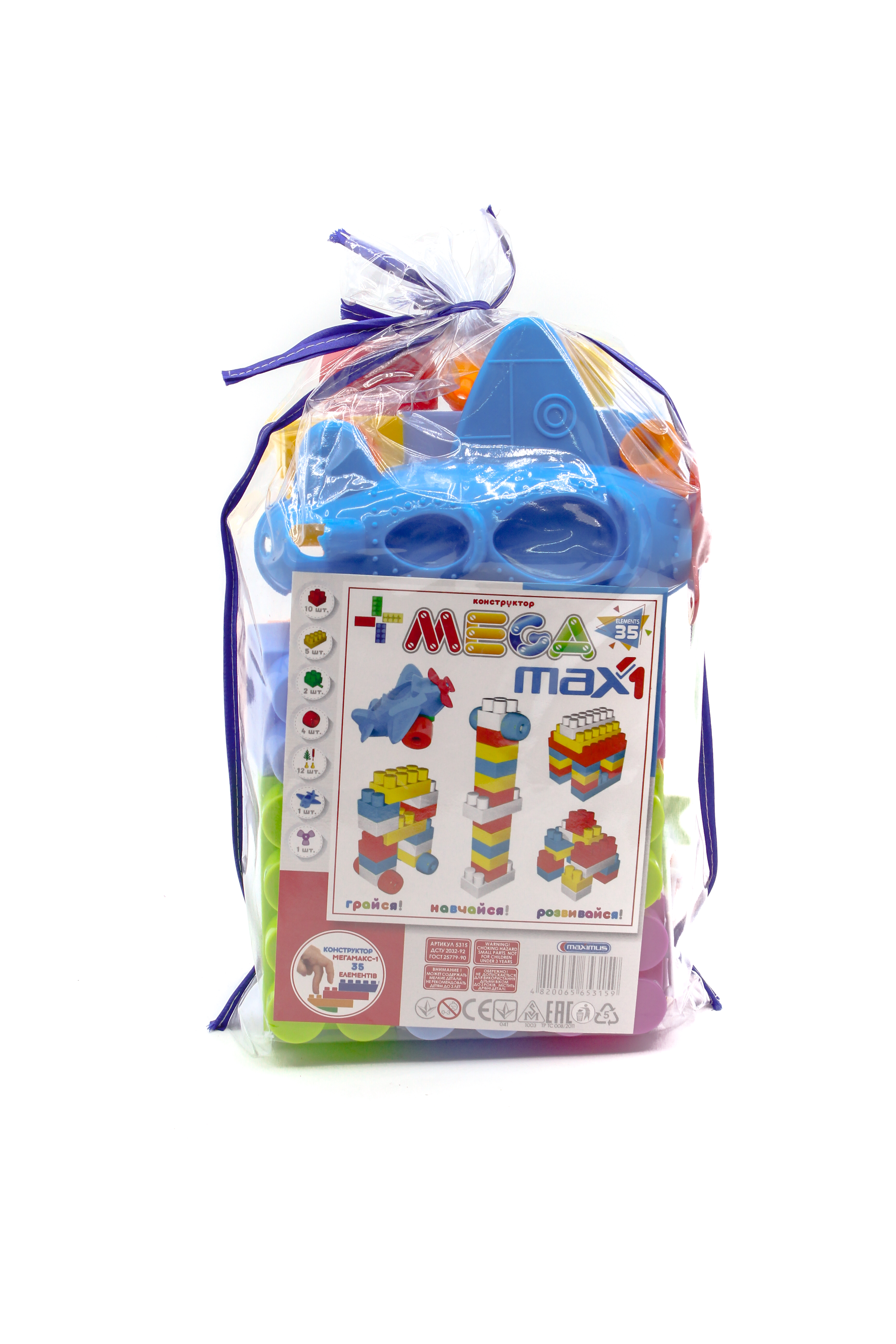 

Конструктор дитячий Maximus «Мега Макс 1», 35 елементів арт. 5315 Разные цвета (75692490)