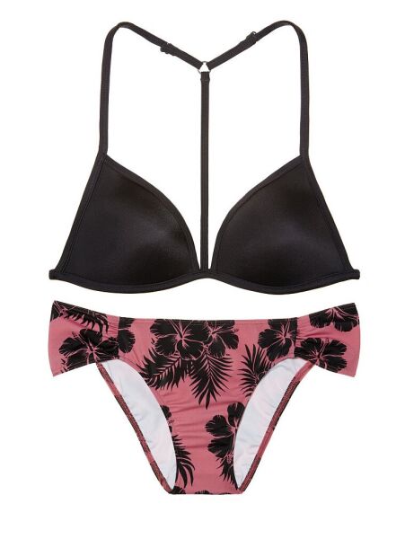 

Купальник Victoria's Secret PINK треугольники с пушап XS+S Чёрный