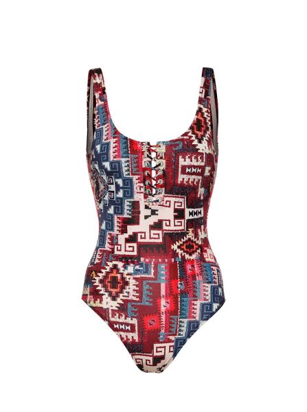 

Купальник Watercult Ethno Fusion сдельный со шнуровкой XL(90C) Бордовый