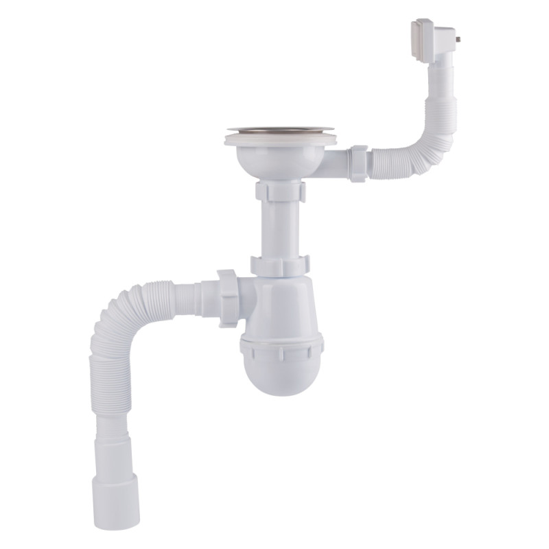 

Сифон Krono Plast (Ем1050Euro) Для Кухни, Выпуск 31/2 (Выход 50 Мм)